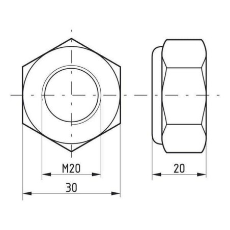 Écrou hexagonal autobloquant UNIVERSEL 9852015