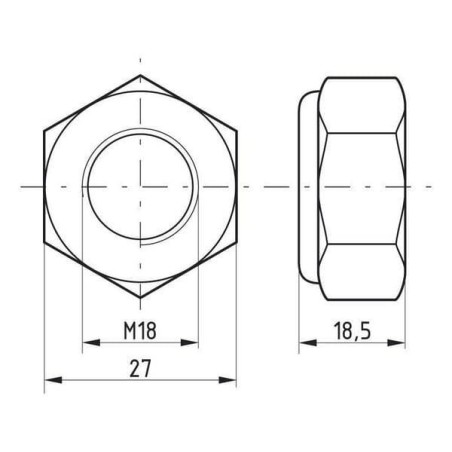 Écrou hexagonal autobloquant UNIVERSEL 9851815