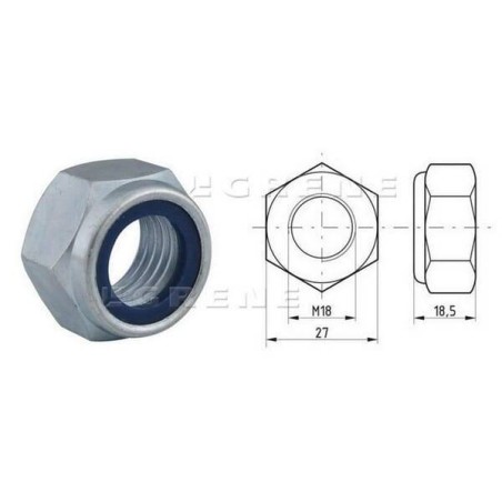 Écrou hexagonal autobloquant UNIVERSEL 98518