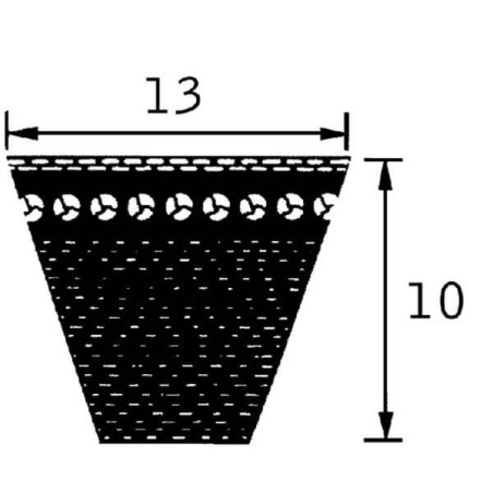 Courroie trapézoïdale OPTIBELT AVX131015PD