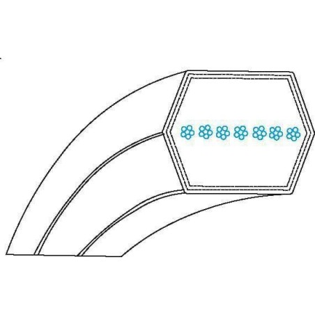 Courroie trapézoidale AA146 UNIVERSEL FGP016430