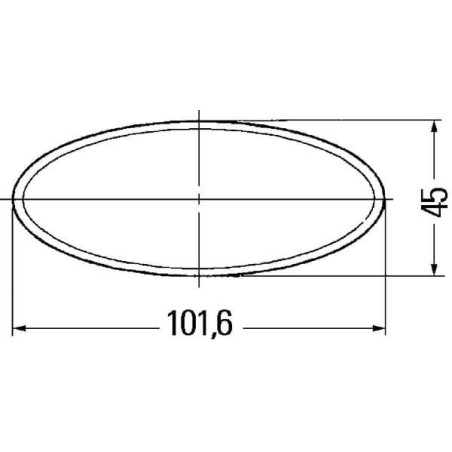 Catadioptre oval HELLA 8RA343160002