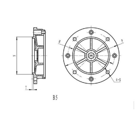 Bride moteur UNIVERSEL EM990B5FLA3