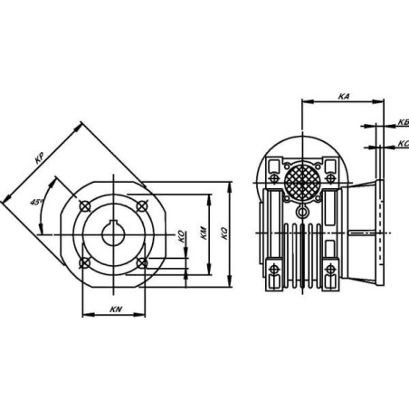 Réducteur à vis sans fin UNIVERSEL GMR9063F