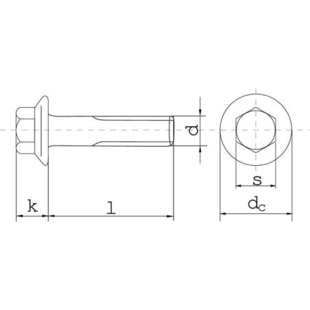 Boulon zingué M8x30 UNIVERSEL 830VR