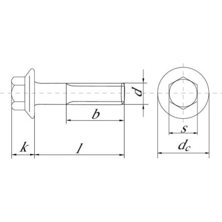 Boulon à bride M12x40 UNIVERSEL 69211240109