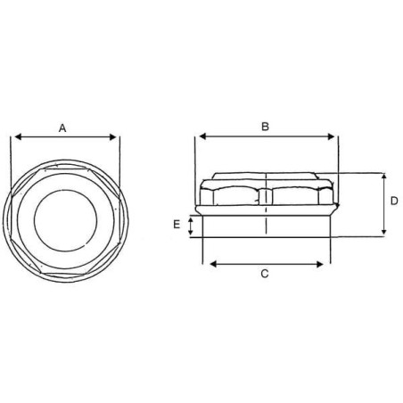 Bouchon de moyeu diamètre 50,5mm BPW 0321101110