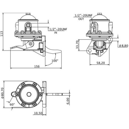 Pompe à carburant UNIVERSEL 13H3375KR