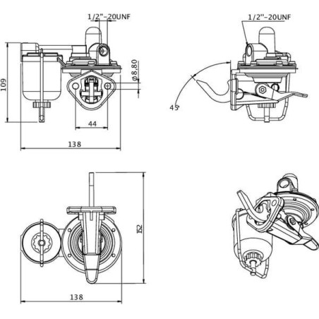 Pompe à carburant UNIVERSEL 2641A065KR