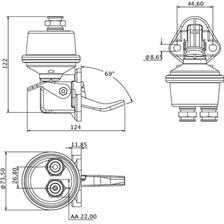 Pompe à carburant UNIVERSEL 2830266KR