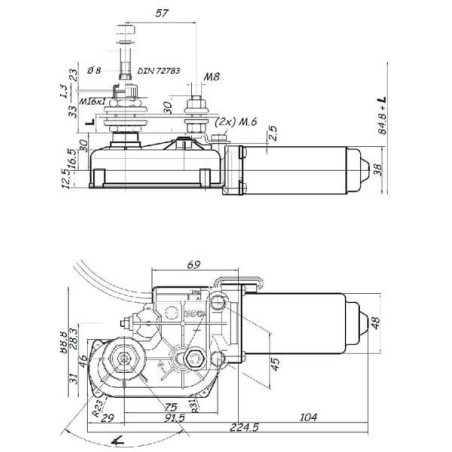 Moteur d'essuie-glace DOGA 31658652BI0