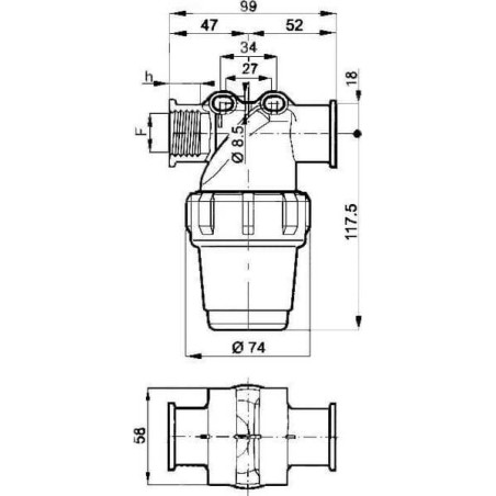 Filtre de pression ARAG 3242023