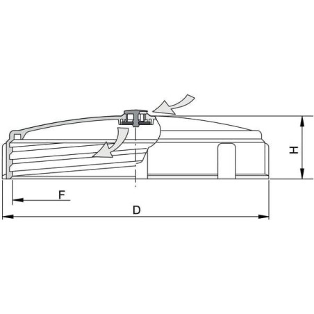 Couvercle de réservoir 240mm ARAG 354220