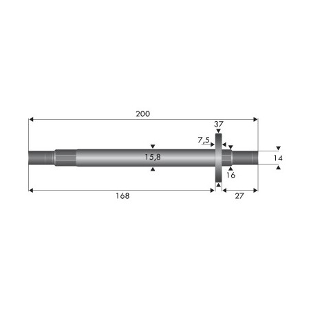 Axe de palier de lames MURRAY 92849