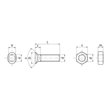 Boulon UNIVERSEL CP504P025