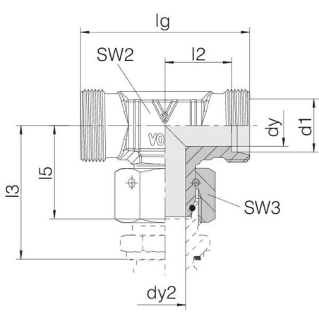 Raccord en T VOSS ETSD12L