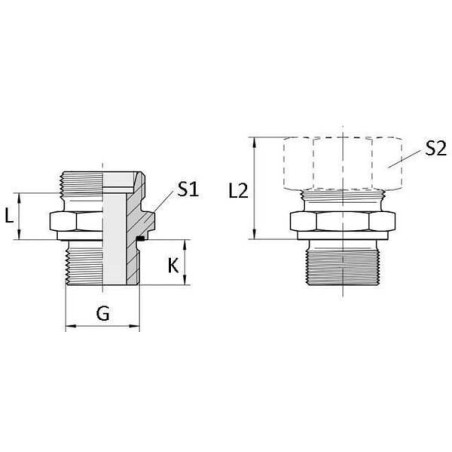 Raccord VOSS GES12LR38WD