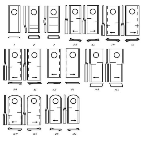 Couteau de faucheuse KVERNELAND - TAARUP KT5611090001