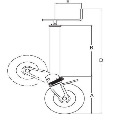 Roue Jockey SIMOL STR1630