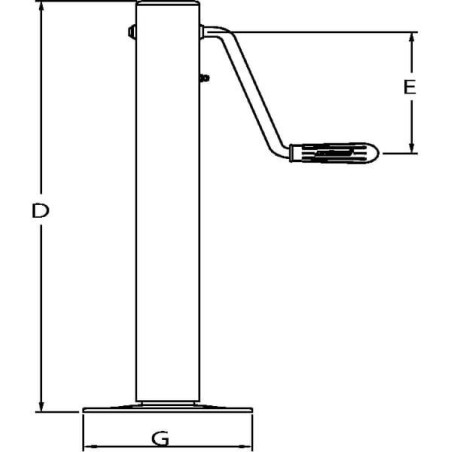 Béquille de remorque SIMOL STRDG600W