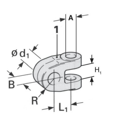 Chape pour barre de poussée hydraulique UNIVERSEL TL25323630KR