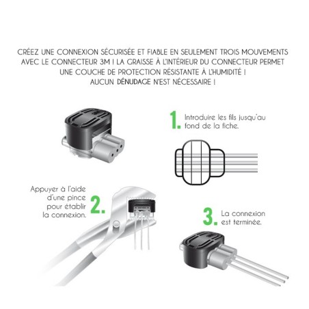 Connecteur autodénudant et résistant à l'humidité 3M mgc scotchlok 80611434152