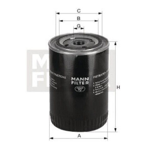 Filtre a huile MANN-FILTER W7008