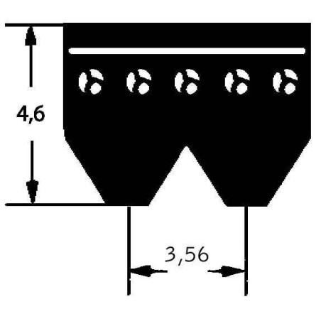 Courroie nervurée 8PK1549 OPTIBELT 8PK1549