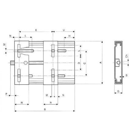 Glissière pour moteur UNIVERSEL MS6380