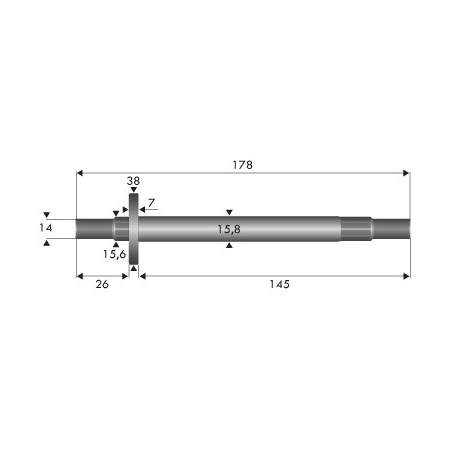 Axe de palier de lames MURRAY 774091 - 94129