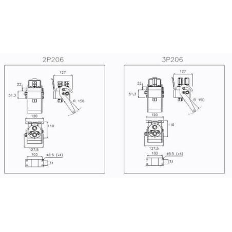 Multi-coupleurs mâle 2P206-2-2-22 M FASTER 2P2062222MC