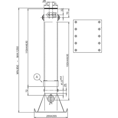 Pied béquille SIMOL STR1140BF1