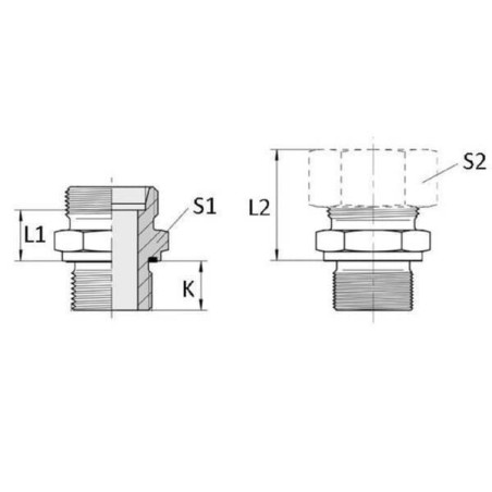 Raccord VOSS GEV10LR38WD