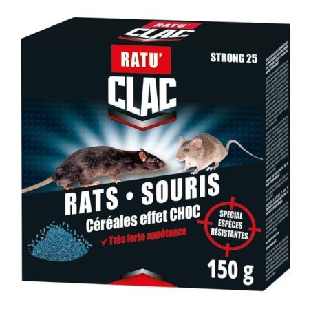 Raticide en grain au brodifacoum 150gr CLAC RDBRD65001