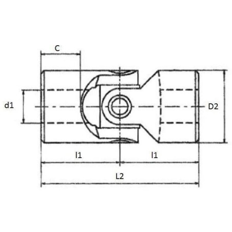 Accouplement d'axe de transmission UNIVERSEL 1105101220