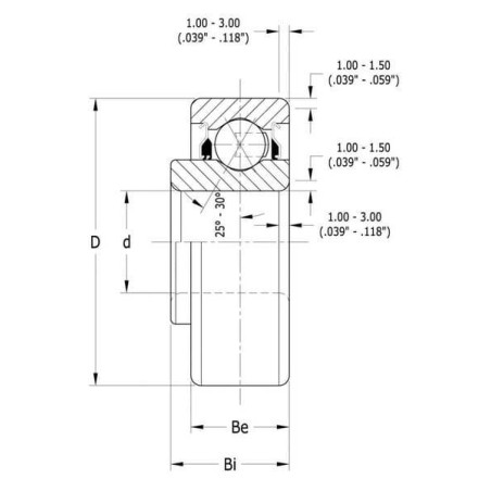 Roulement à billes PEER-BEARING 204PY3