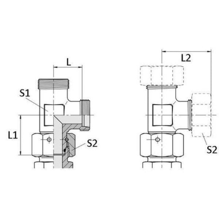 Té orientable VOSS ELSD10S