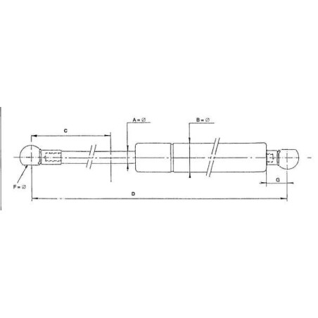 Vérin à gaz STABILUS CA4327ID