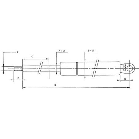 Vérin à gaz STABILUS CA288616