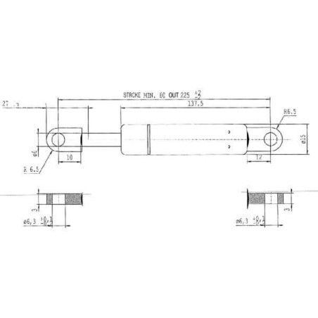 Vérin à gaz STABILUS CA070386