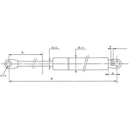 Vérin à gaz STABILUS CA2662UF