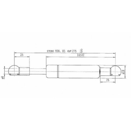 Vérin à gaz STABILUS CA069167