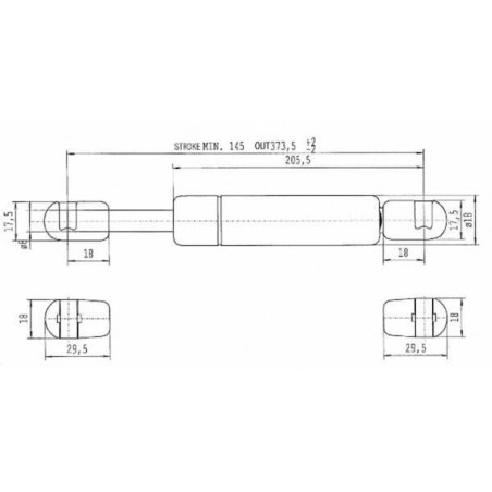 Vérin à gaz STABILUS CA256986