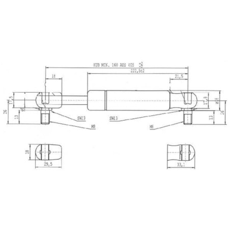 Vérin à gaz STABILUS CA095648