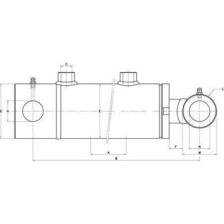 Vérin DE D25-40-250 série ST UNIVERSEL D2540250ST