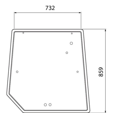 Vitre arrière UNIVERSEL 3715438M1N