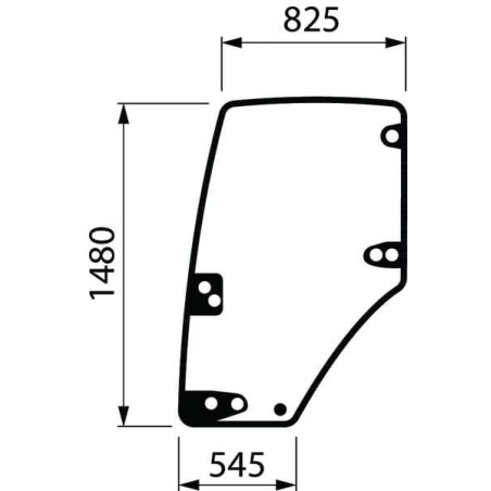 Vitre de porte CNH CASE IH 344730A2