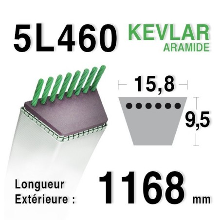 Courroie 5L460 - 5L46 MTD 7540211 - 754-0211